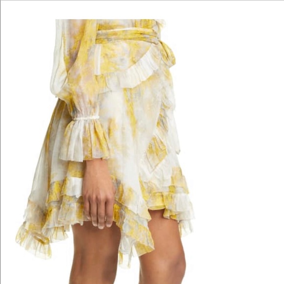 Zimmermann Wild Botanica Frill Wrap Dress - Wattle ♥️ Worn For Pictures only - Picture 10 of 11